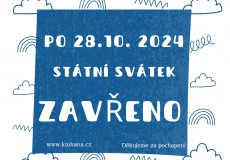 Státní svátek ZAVŘENO